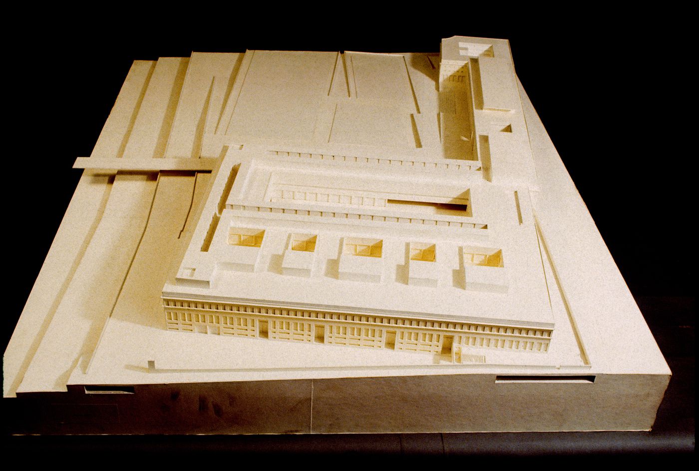 View of model for Biblioteca de França, Paris, France