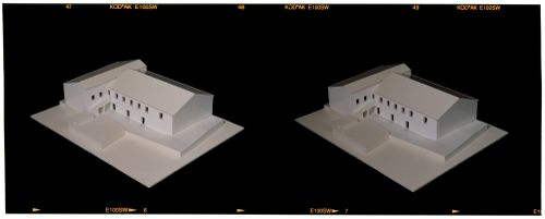Views of model for BAC, Banco de Arte Contemporãnea, Quinta da Palmeira, Evora, Portugal