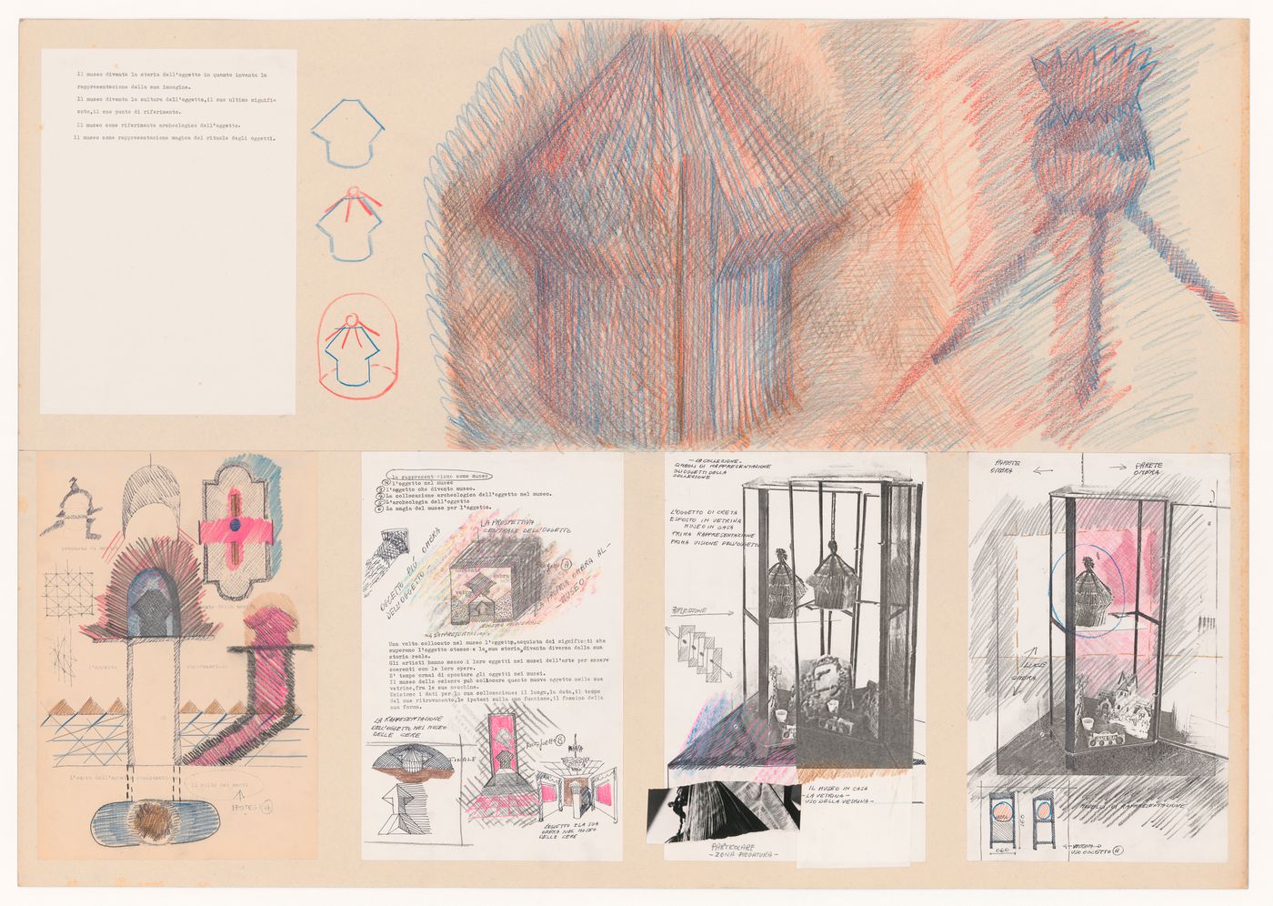 Presentation drawings for Architecttura di carta [Paper architecture]