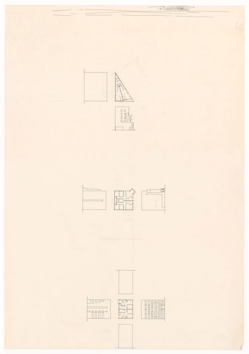 Plans and elevations for Blocke 70 und 89, Kreuzberg, Fränkelufer, Berlin