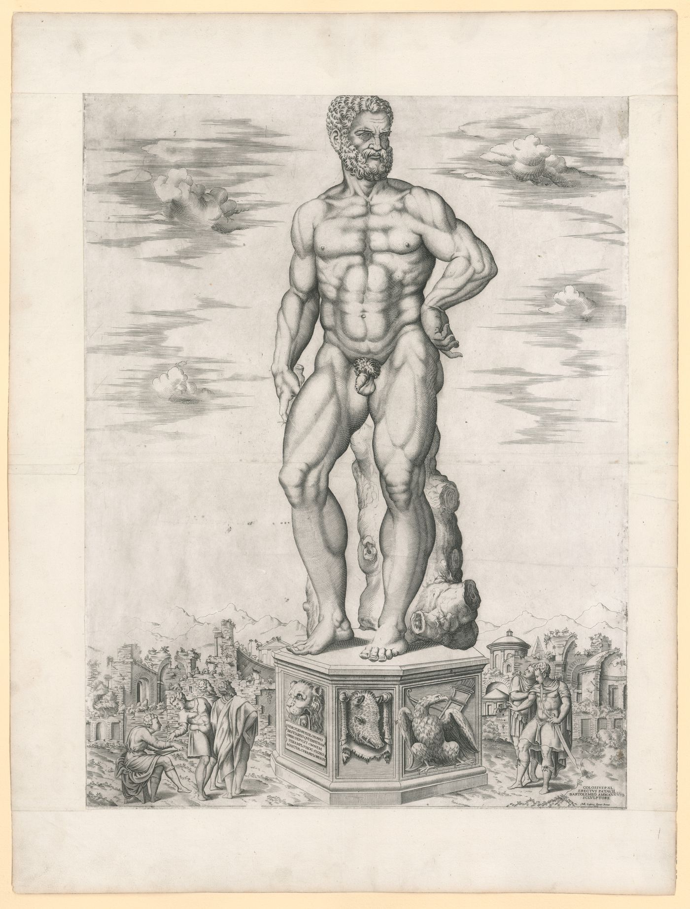 Perspective of Bartolomeo Ammannati's Hercules