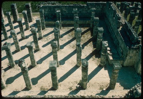 Columns in the Temple of a Thousand Warriors, Chichen Itza, Mexico
