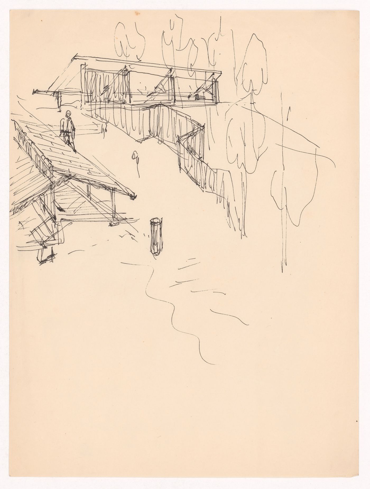 Sketch perspective for Restaurante em Perafita, Perafita, Matosinhos, Portugal