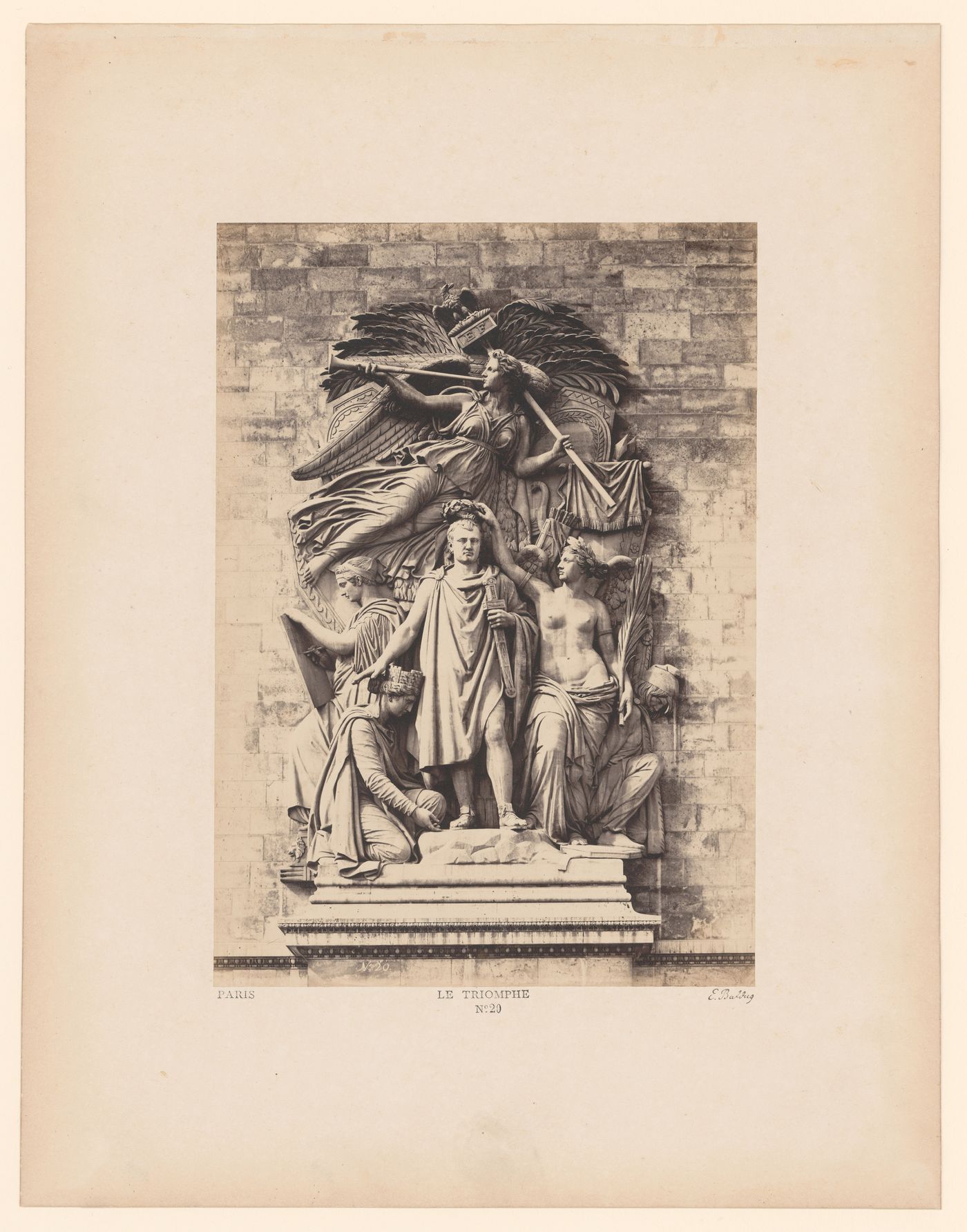 Detail of relief on l'Arc de Triomphe, "the Triumph of Napoleon in 1810" by Cortot, Paris, France