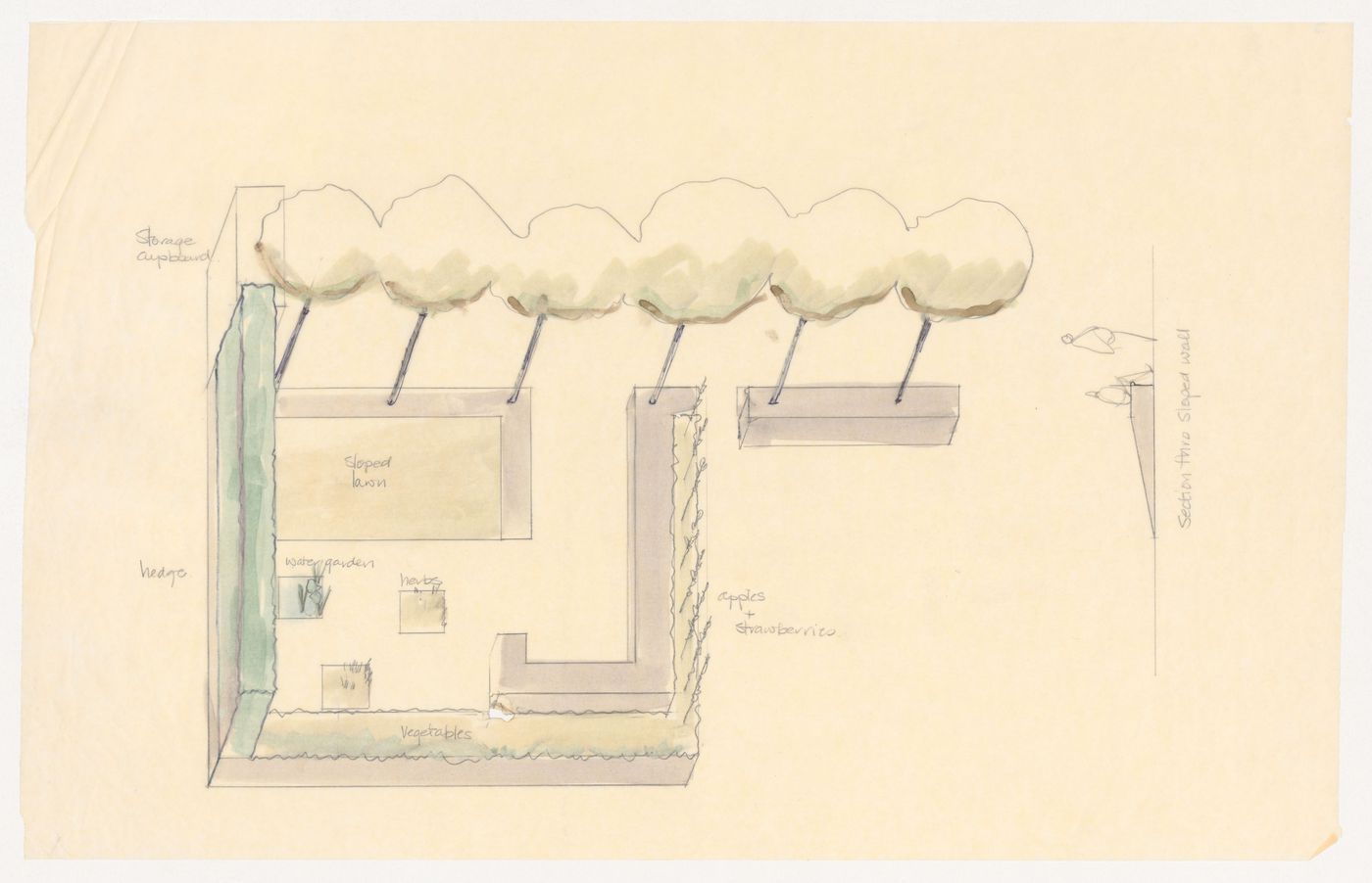 Sketch for the Portland Hotel, Vancouver, British Columbia