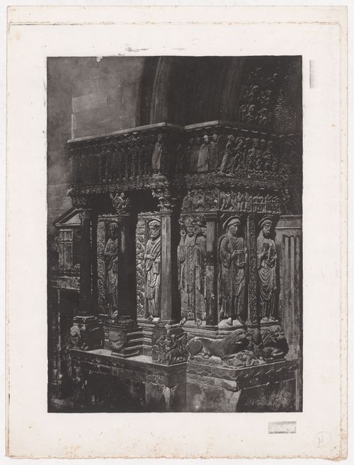 Cathedral, left side of the portal of Saint Trophime, Arles, France