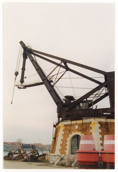 Photograph of a site for the exhibition on James Wines at the Venice Biennale
