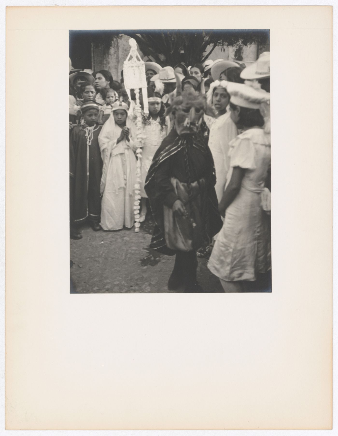View of the procession of the Fiesta Mystery Dance, Taxco de Alarcón, Mexico
