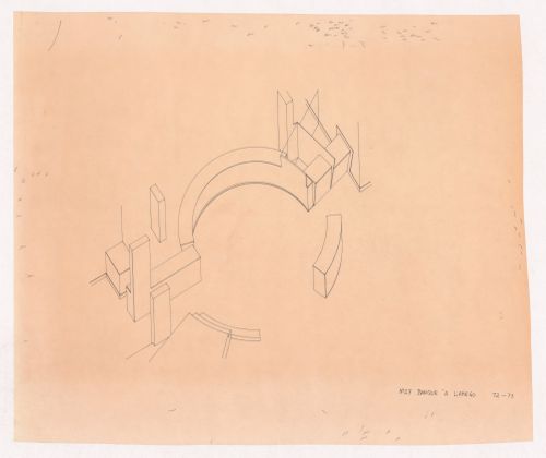 Axonometric view for Banco Pinto & Sotto Mayor, Lamego, Portugal