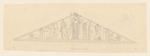 Elevation for the pediment for Karl Johansskolan, Göteborg, Sweden