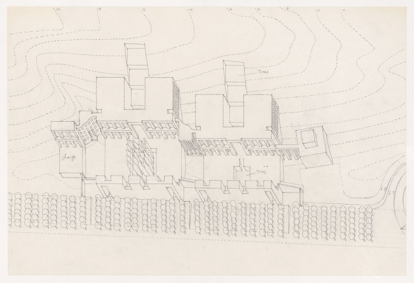 Axonometric for Institute of Biochemistry and Biophysics, University of Tehran, Tehran, Iran