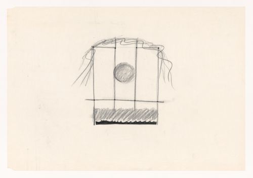 Sketch elevation for Bed project Il carro di giove [Jupiter's chariot]