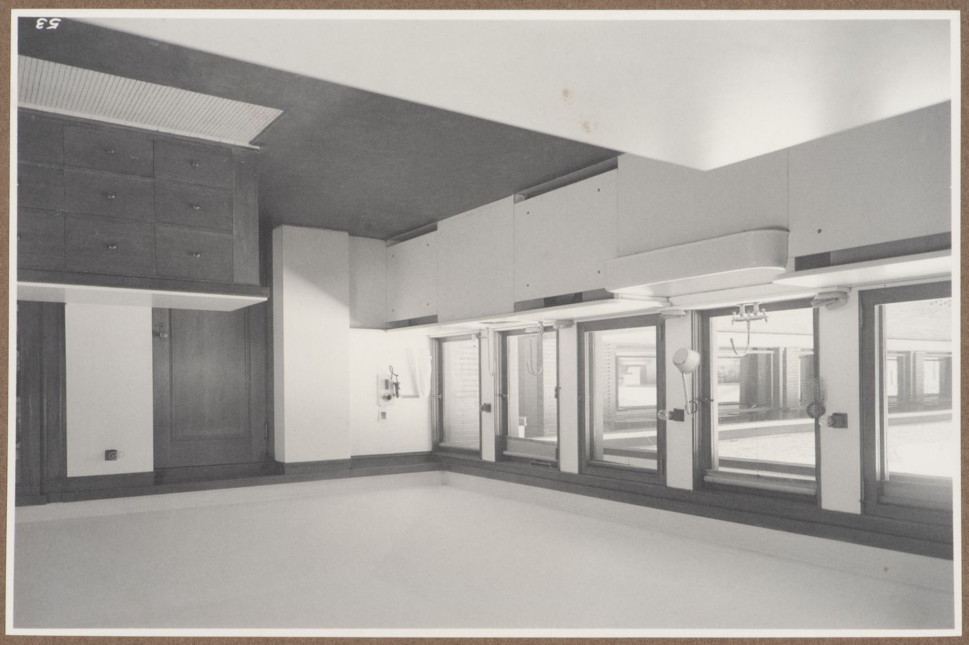 Interior view of Darwin D. Martin House showing the kitchen, Buffalo, New York