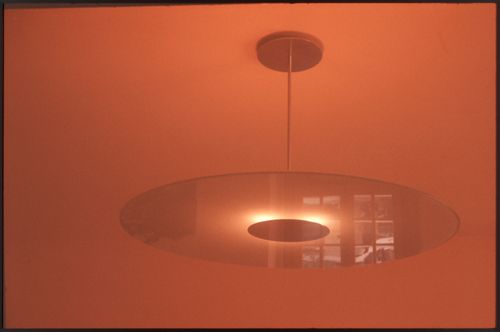 View of light fixture for Banco Pinto & Sotto Mayor, agência e clube, Lamego, Portugal