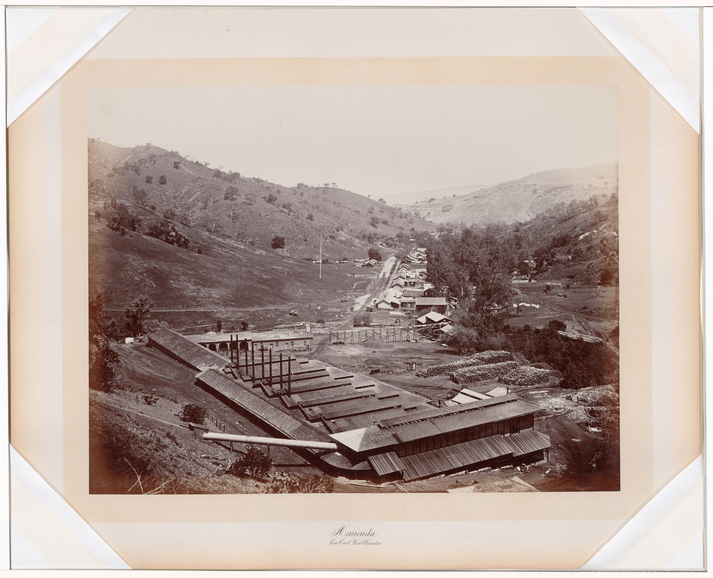 Hacienda, View East, New Almaden Mines, California, 1863