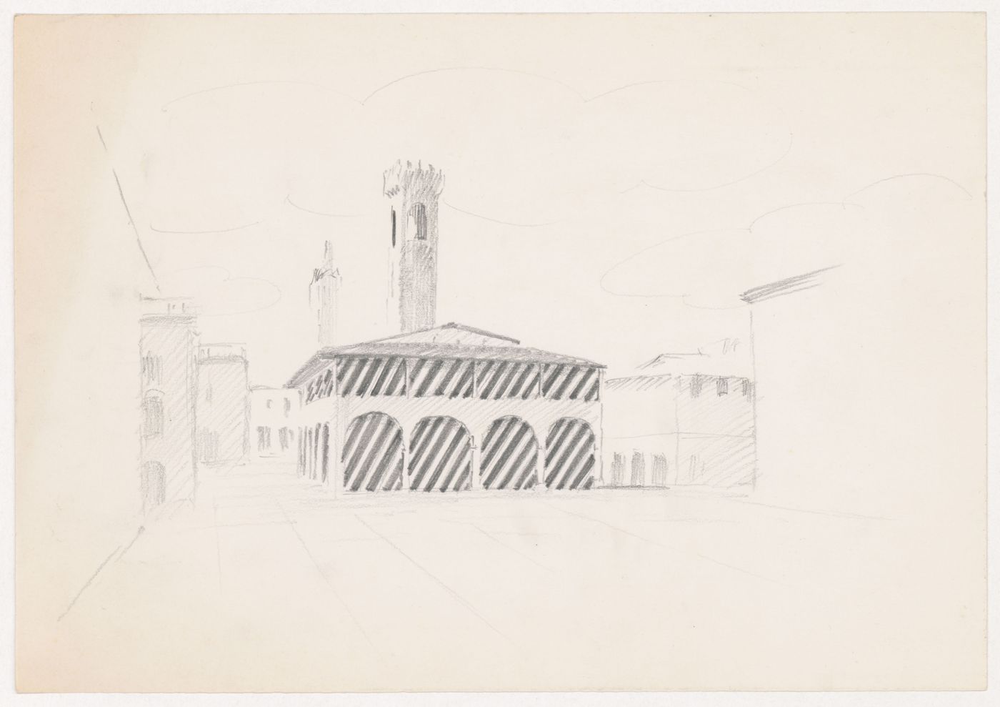 Perspective drawing for Dialogo Pettena-Arnolfo