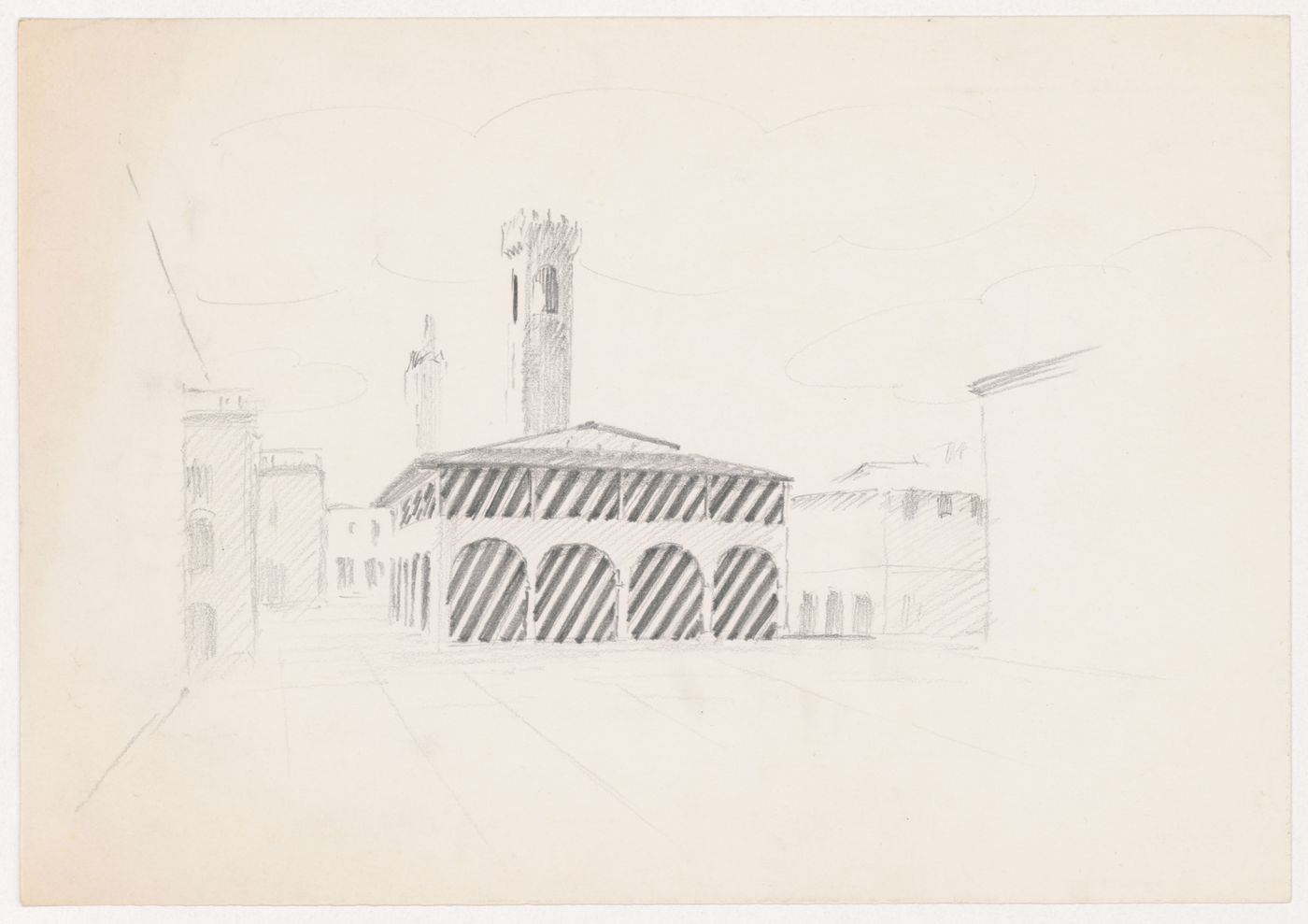 Perspective drawing for Dialogo Pettena-Arnolfo