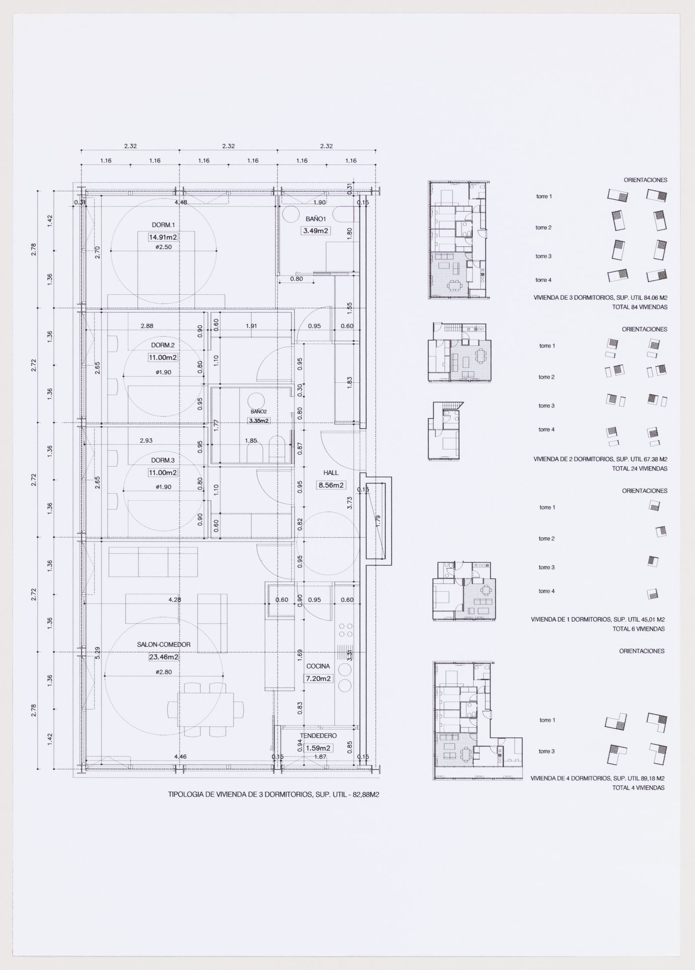 Housing typologies, Torres mixtas bioclimáticas en el Humedal de Salburúa Fens, Vitoria, Spain