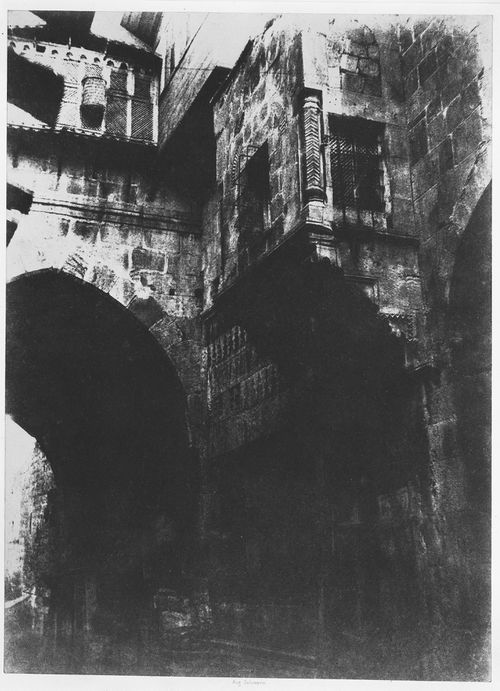Partial view of a building in the Muslim Quarter, Jerusalem, Palestine