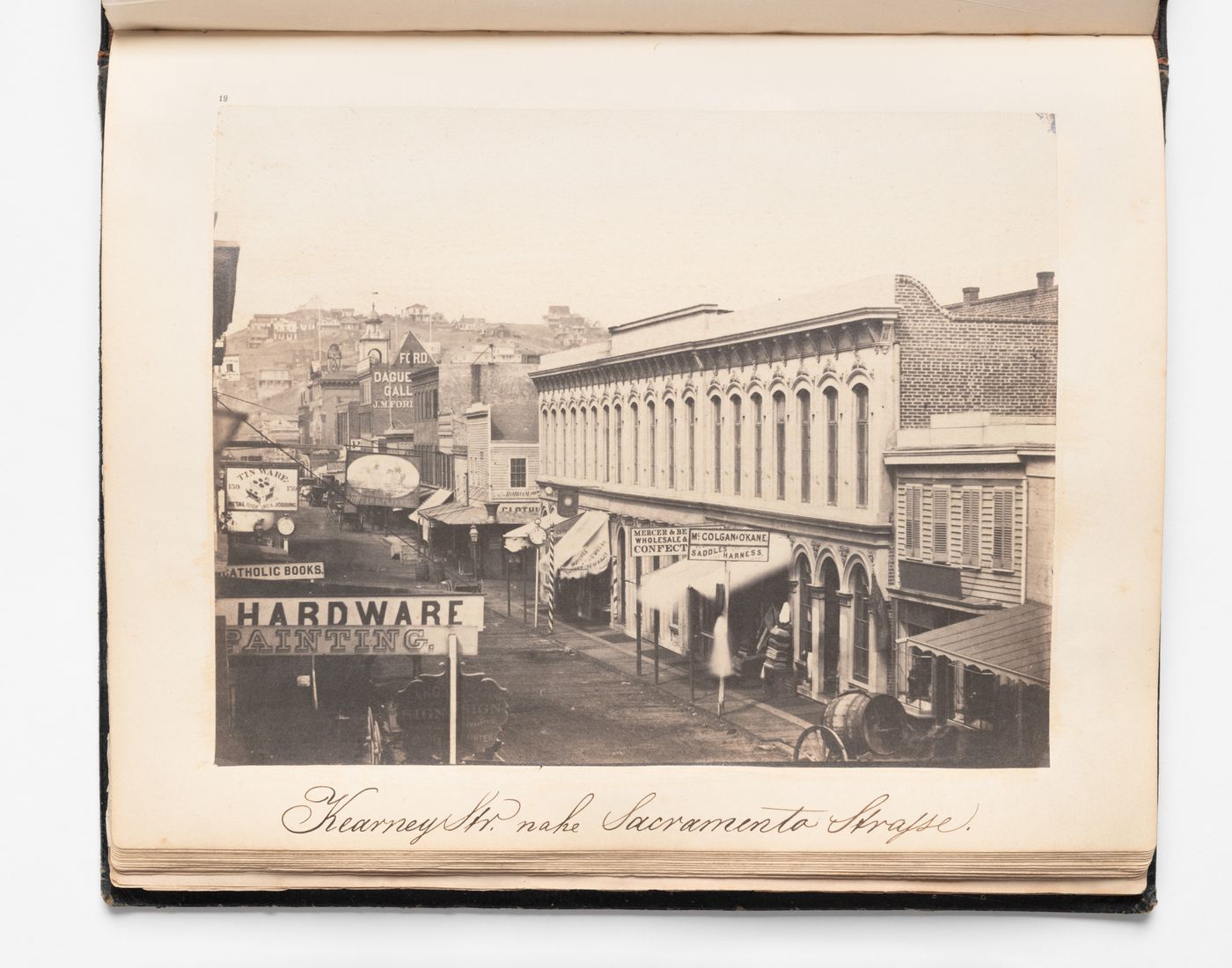View of Kearny Street showing stores, San Francisco