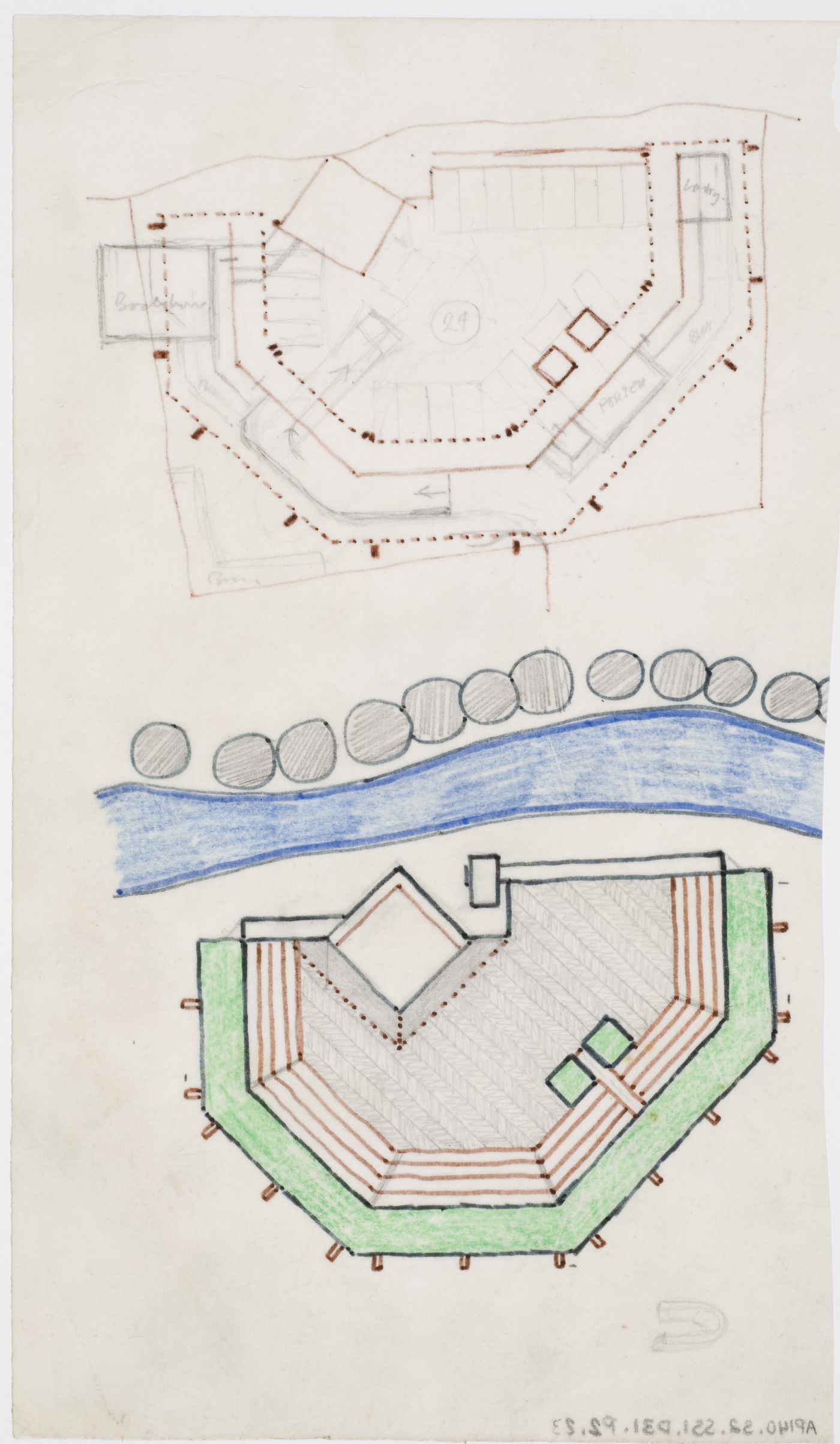 Florey Building, Queen's College, University of Oxford, Oxford, England: plans