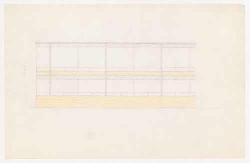 Partial sketch elevation for the Metallurgy Building, Illinois Institute of Technology, Chicago