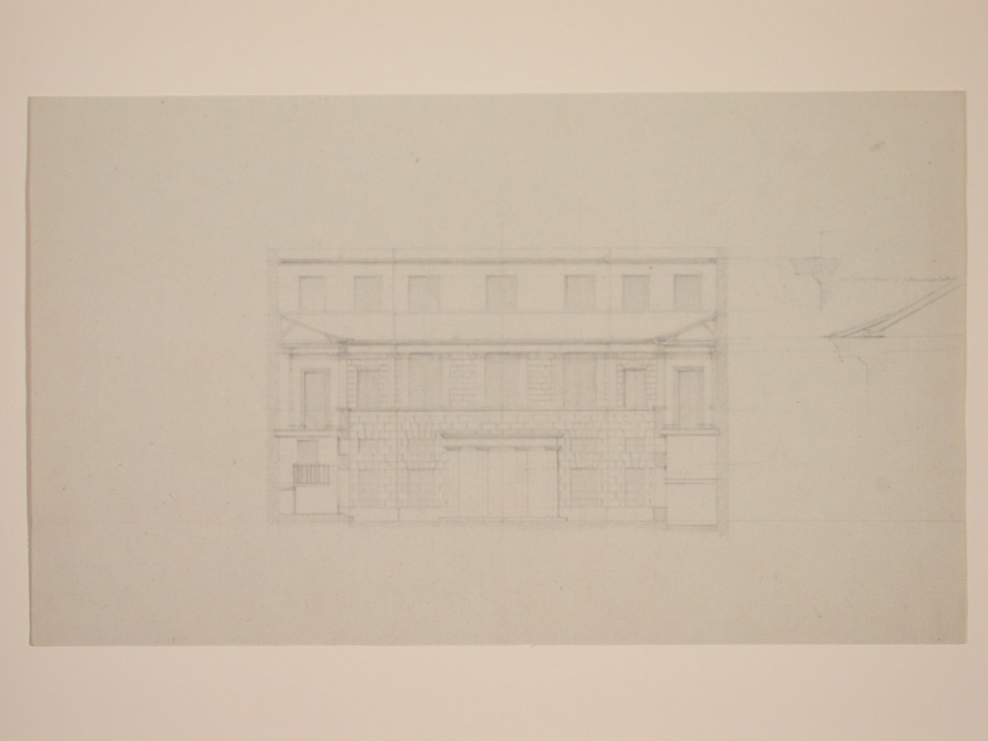 Maison rue Pelletier,travaux privés - court elevation with detail -