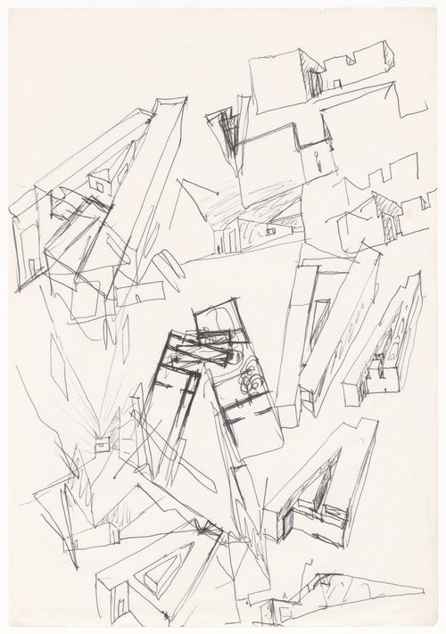 Sketch for Centro Galego de Arte Contemporânea, Santiago de Compostela