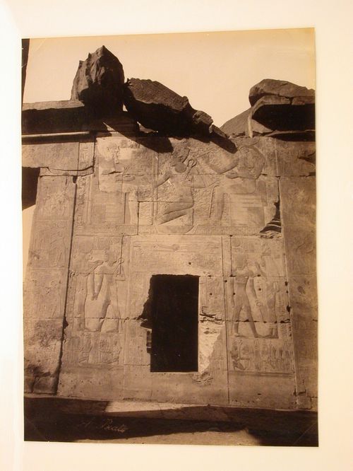 Temple wall relief depicting the Pharoah and Gods, Abydos, Egypt