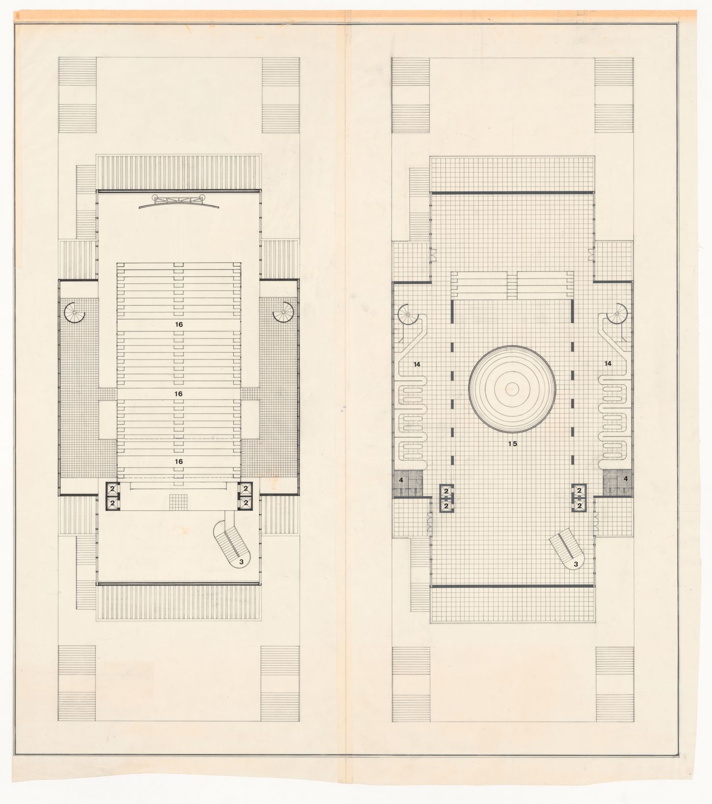 Plans for Urban park competition, Modena, Italy