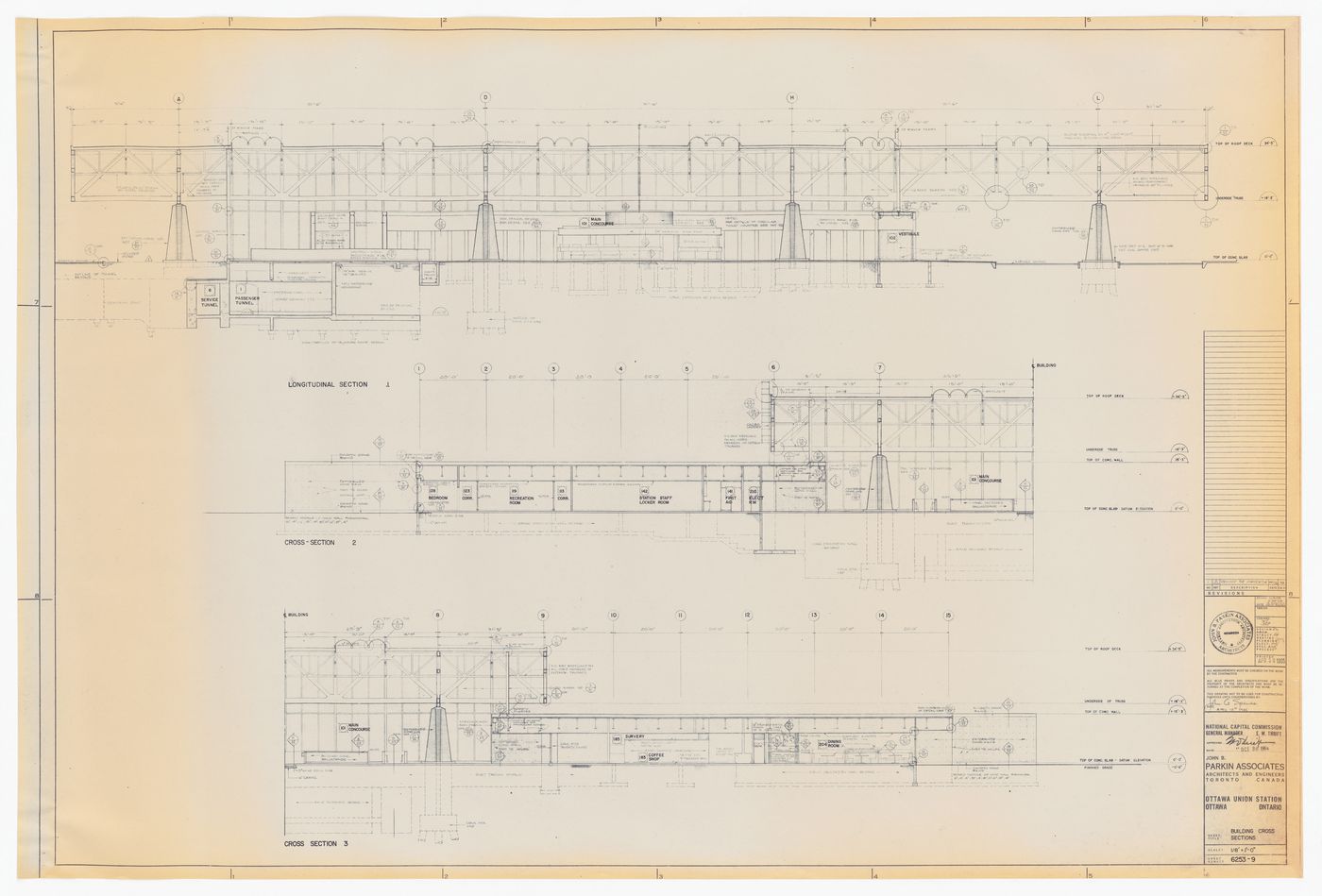 Sections for Ottawa Union Station, Ottawa, Ontario