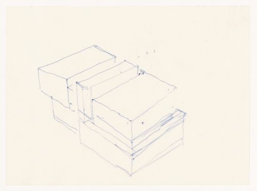 Sketch axonometric for House VI, Cornwall, Connecticut