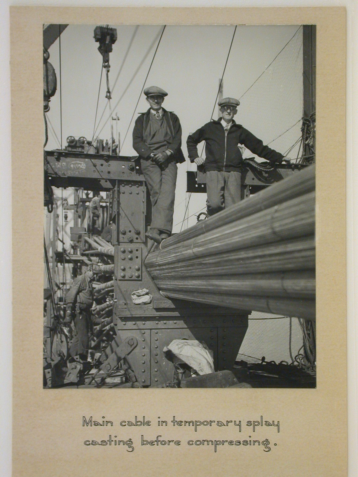 San Francisco - Oakland Bay Bridge under construction, Oakland and San Francisco, California
