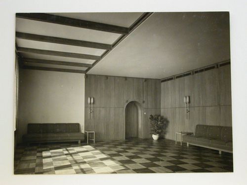 Interior view of main entrance hall of Haus H.B., Minden, Germany
