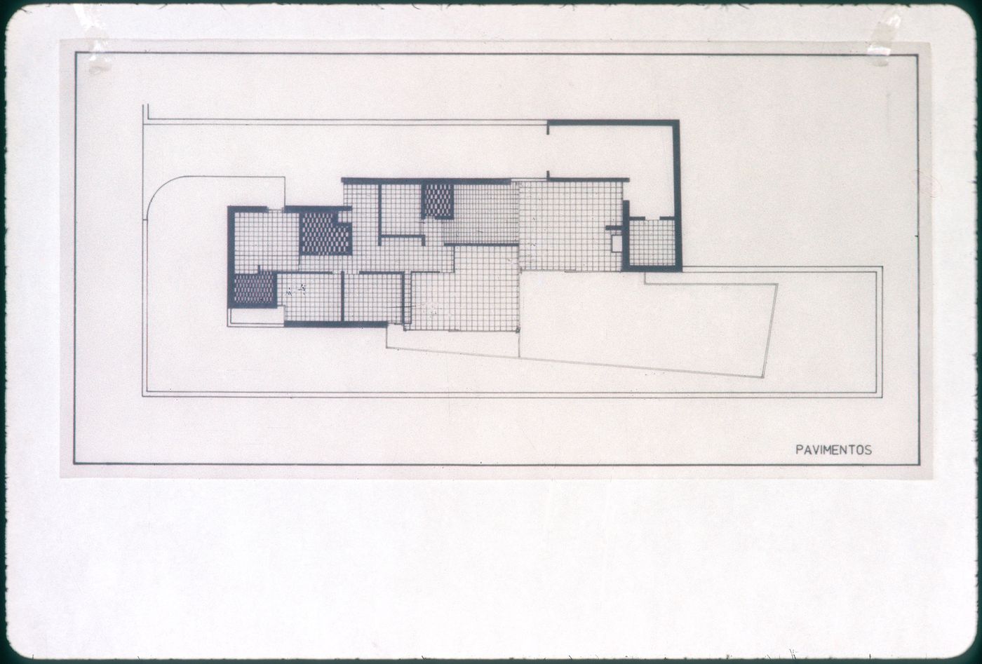 Slide of plan for Casa Manuel Magalhães, Porto