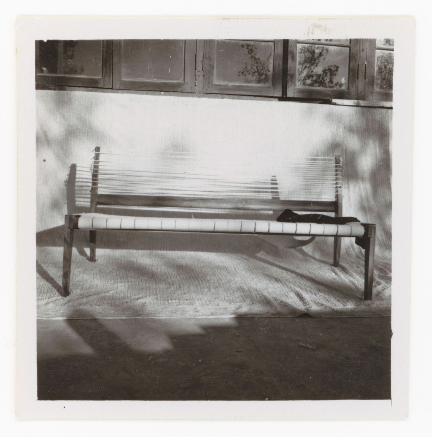 View of a banquette designed by Pierre Jeanneret, Chandigarh, India