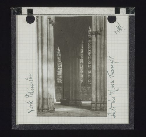 View into north transept of York Minster, York, North Yorkshire, England