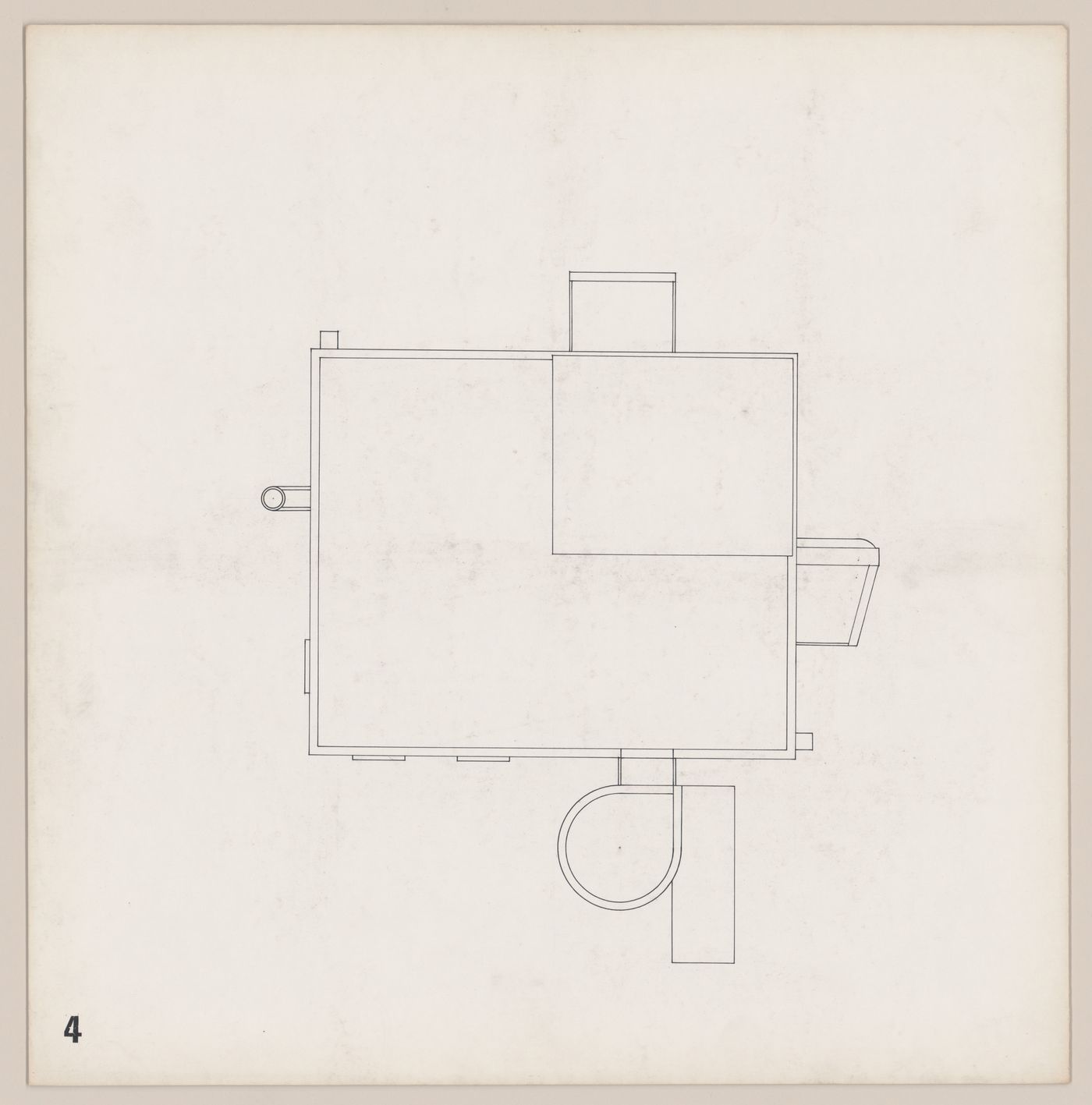 Roof plan for Bernstein House