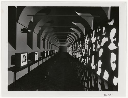 Computer generated view of "Luci Bianche", a 1995 installation at the Refettorio delle Stelline, Milan, Italy