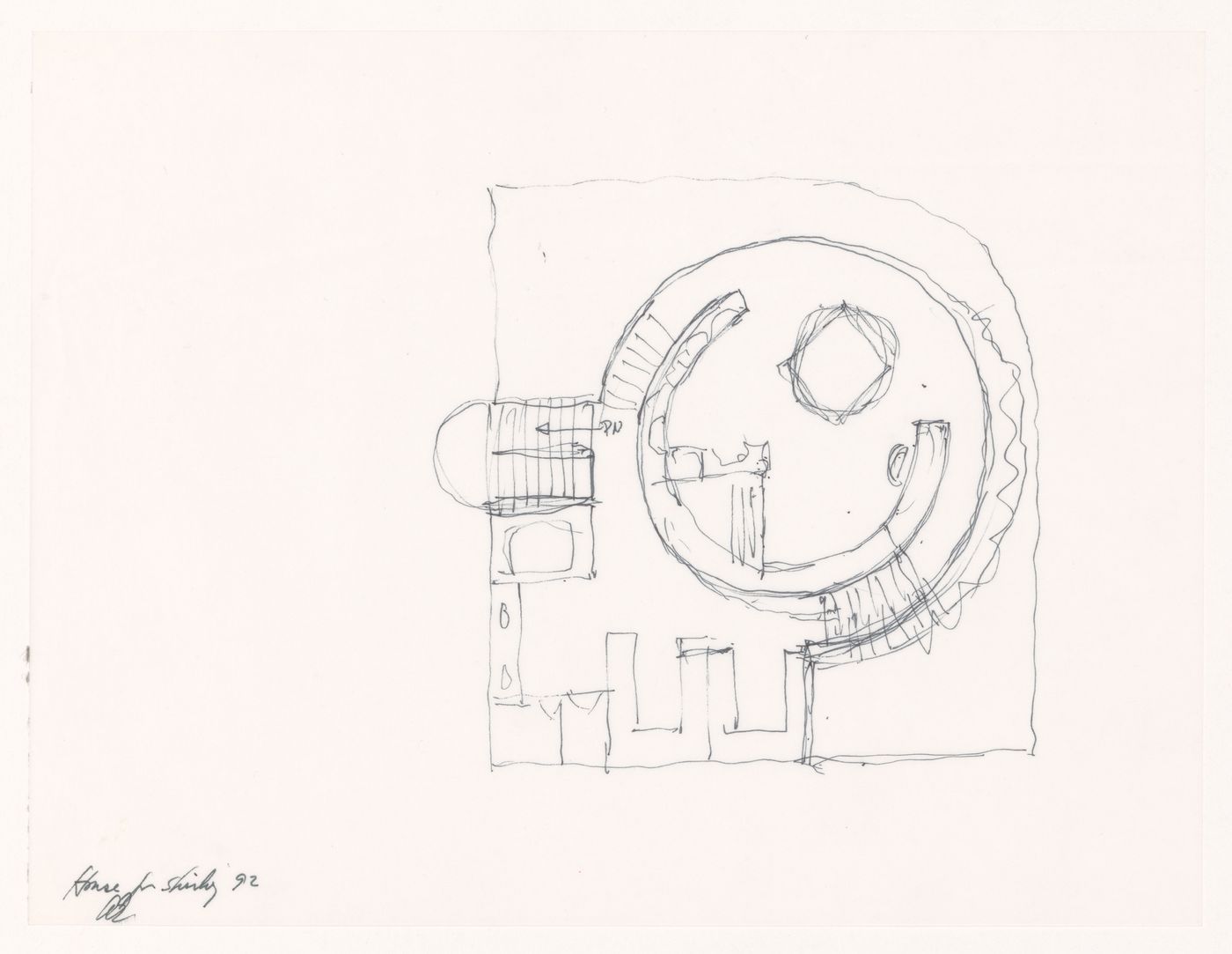 Sketch plan for Shirley MacLaine House, De Baca County, New Mexico