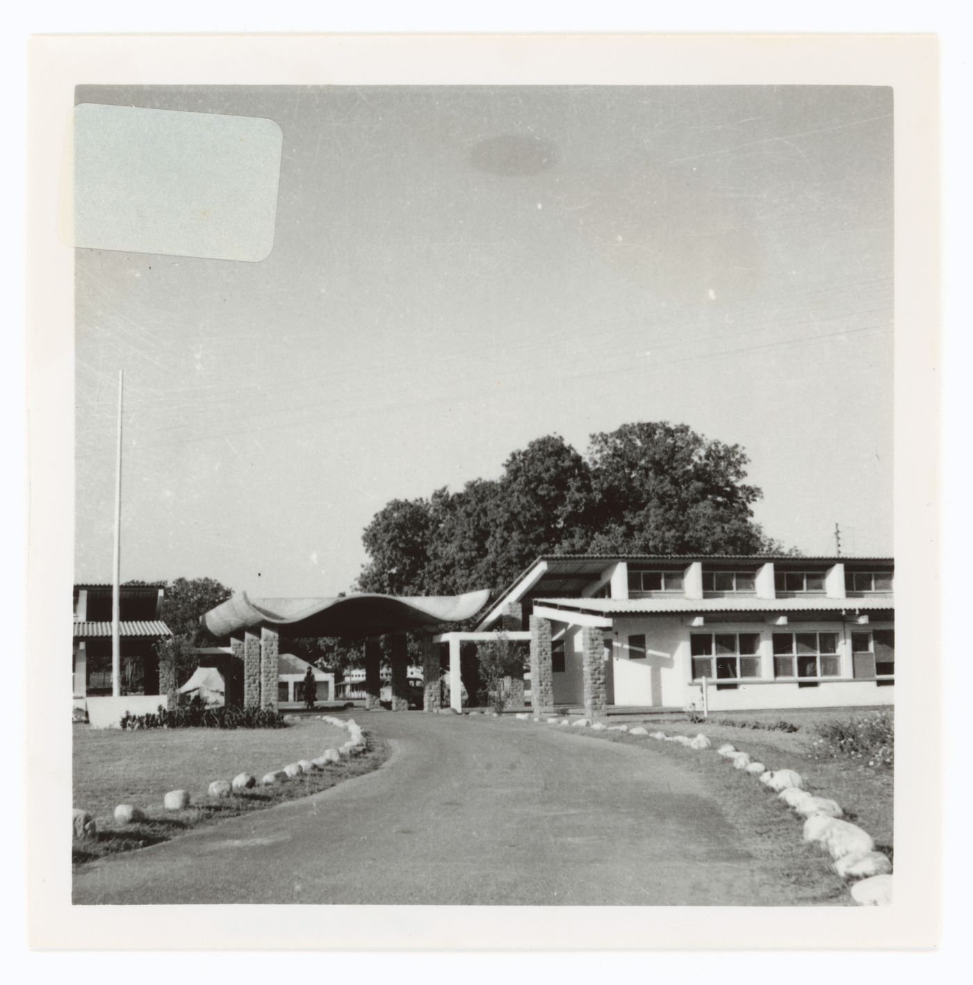 Partial view of the Architect's Office with portico, Sector 19, Chandigarh, India