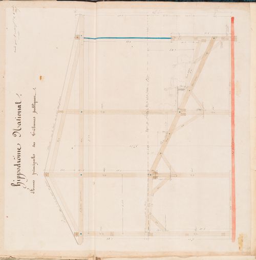 Hippodrome national, Paris: Section through the public grandstands