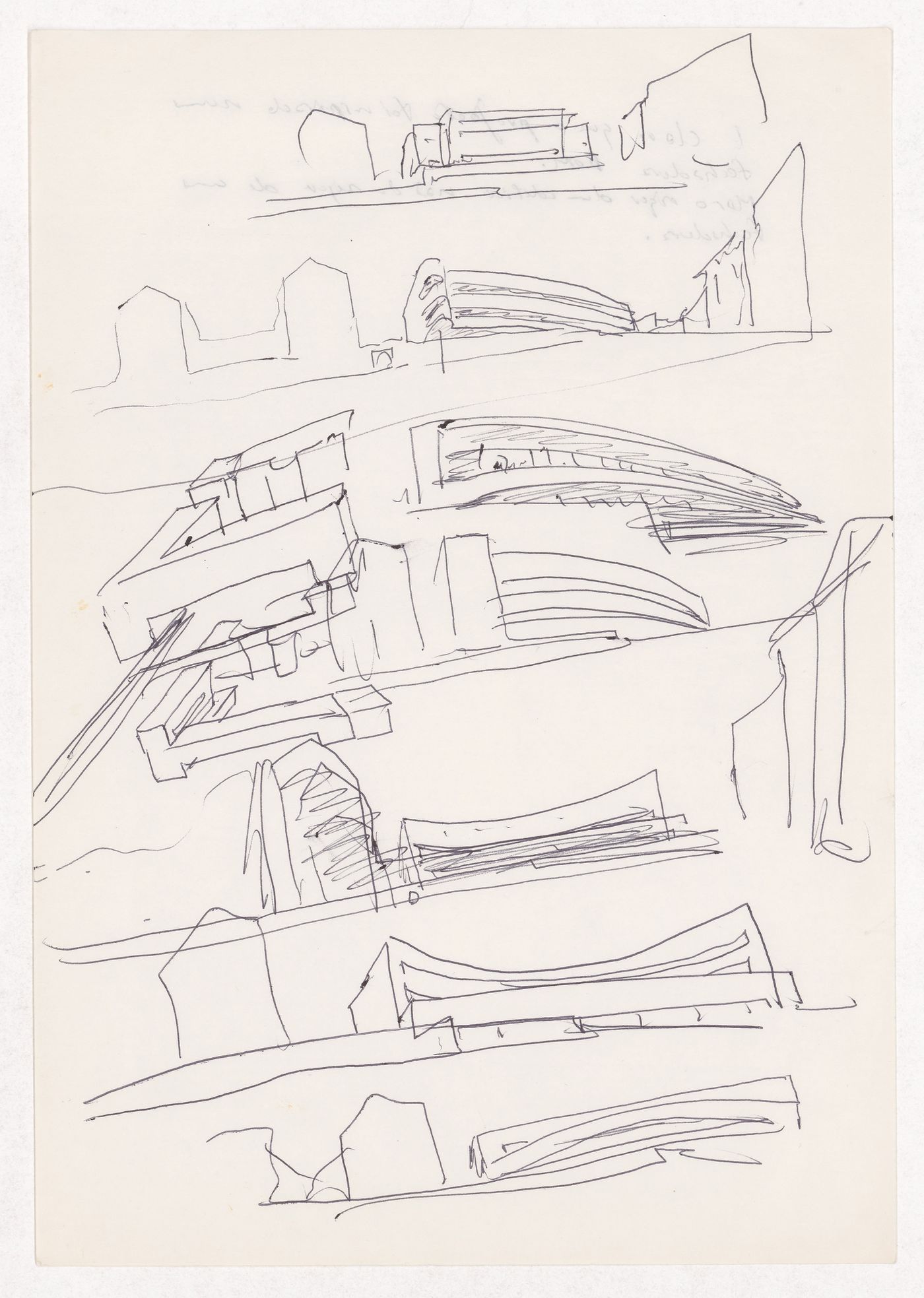 Sketch perspectives for Concurso, Block 121, Schlesisches Tor, Berlin, Germany