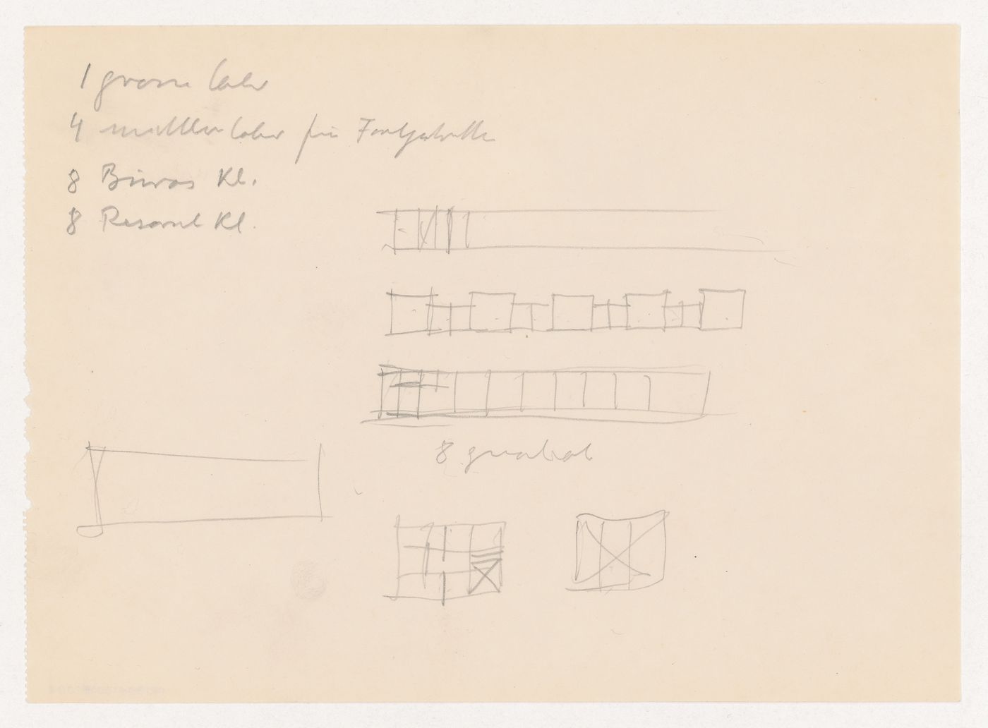Sketch plans and sketch elevations for campus buildings for Illinois Institute of Technology