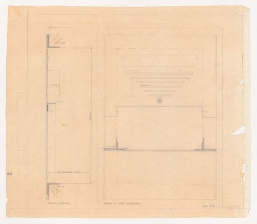 Sections and elevation for intercom for Casa Manuel Magalhães, Porto