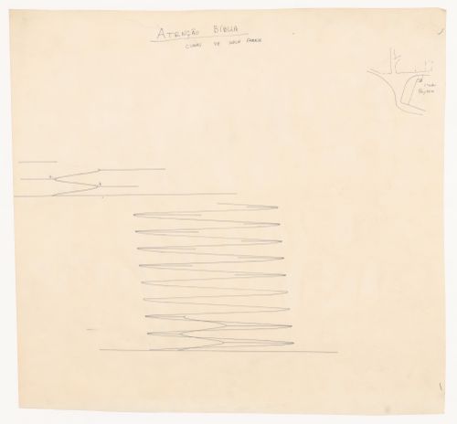 Sketch for Sede da Companhia Dom [Dom Company Headquarters], Cologne, Germany