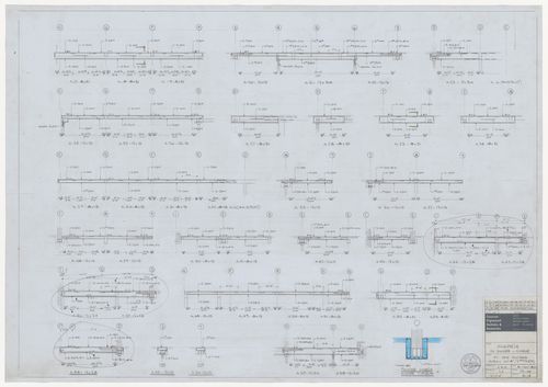 Elevations for column details for the reconstruction of the Chapelle du Sacré-Coeur, Notre-Dame de Montréal