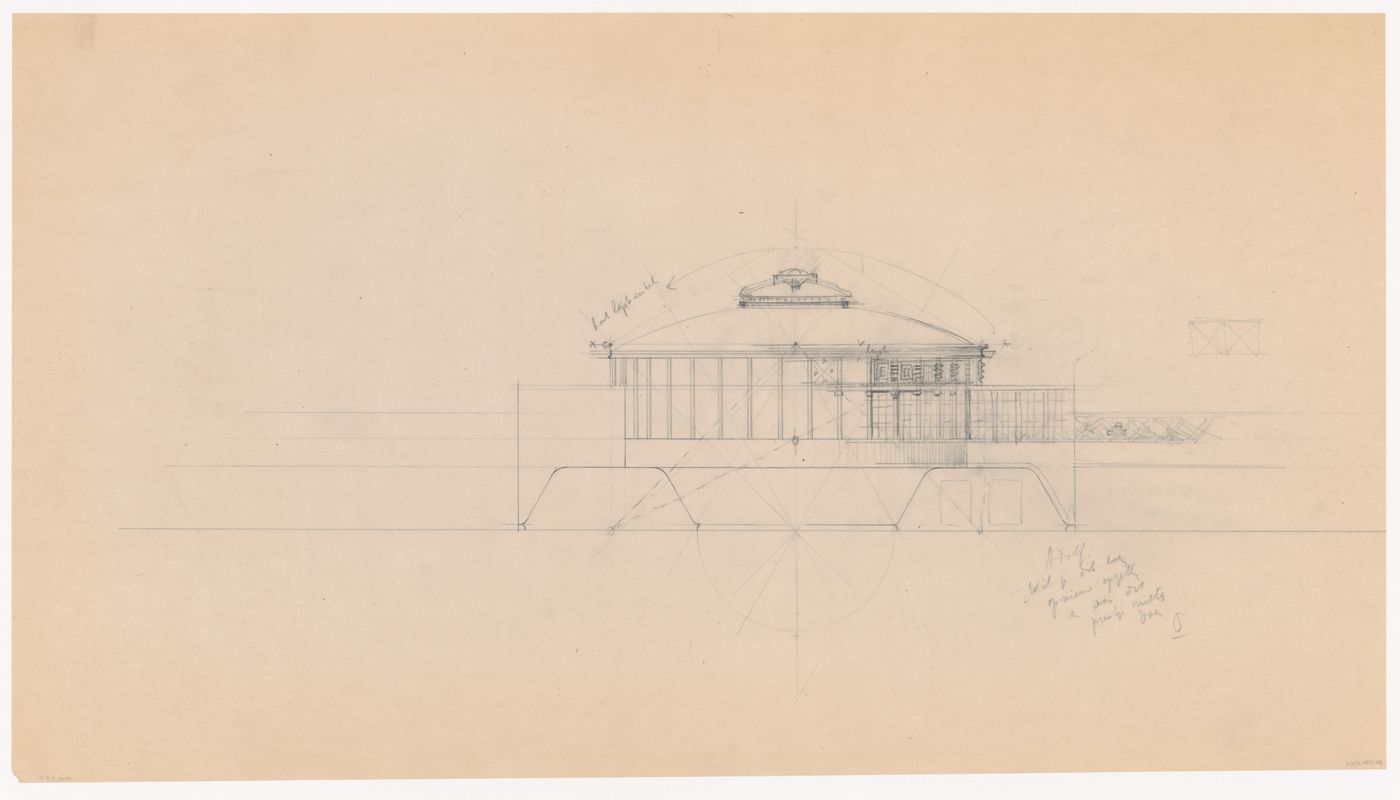 Elevation for Café Viaduct for the reconstruction of the Hofplein (city centre), Rotterdam, Netherlands