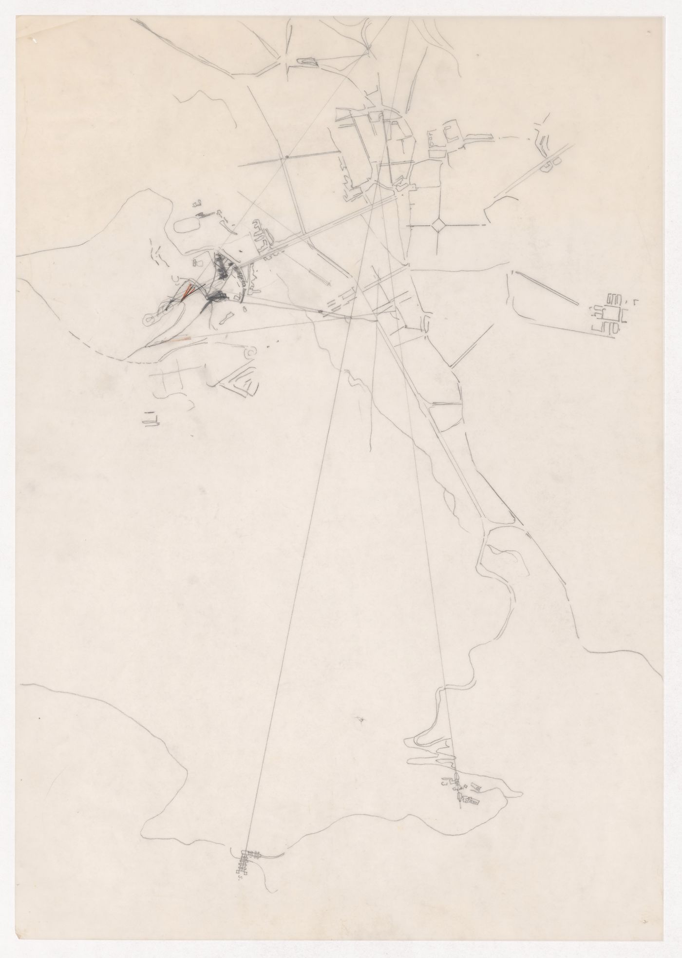 Sketch site plan for Monte Picoto, Braga, Portugal