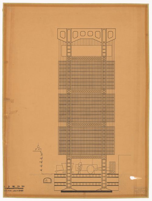 Elevation for Edificio suspendido de oficinas